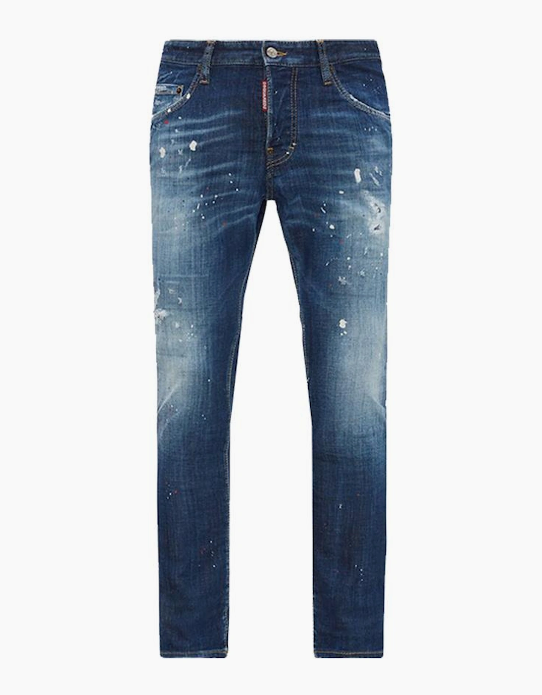 Men's Dsquared2 DSQ2 Patch Ripped Skater Jeans in Blue - Size: 30W 46