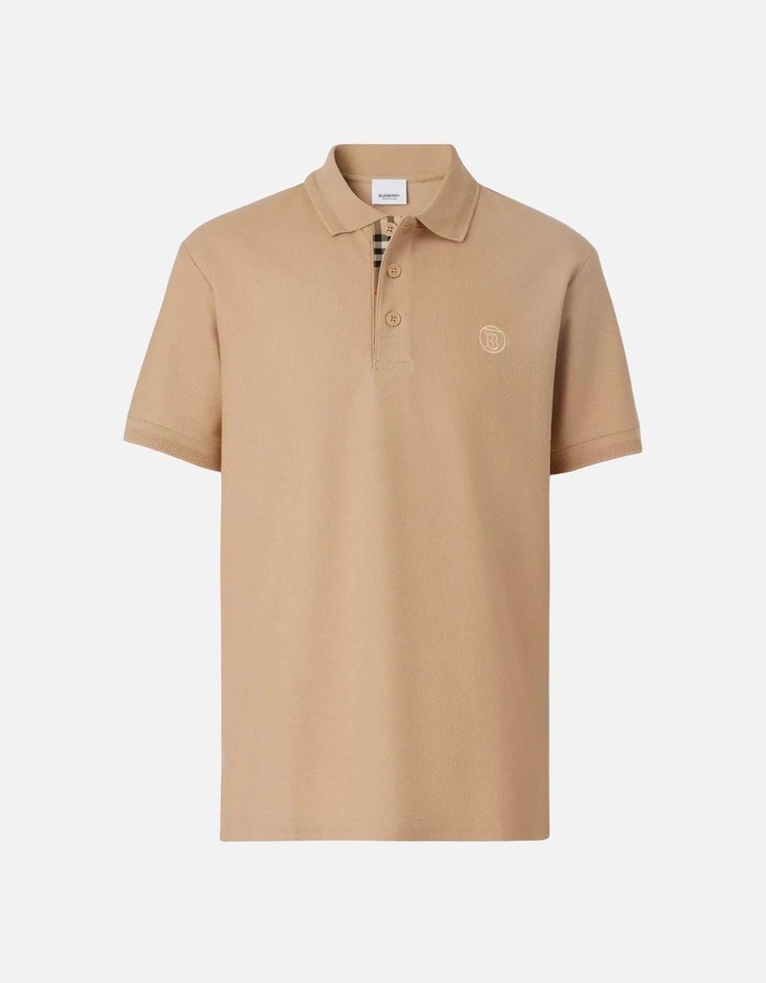 Branded Eddie Circle Logo Polo Shirt in Beige, 3 of 2
