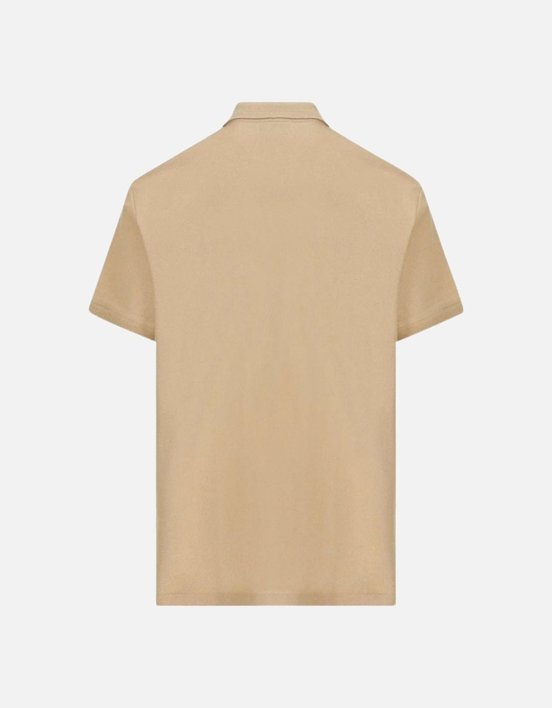 Branded Eddie Circle Logo Polo Shirt in Beige