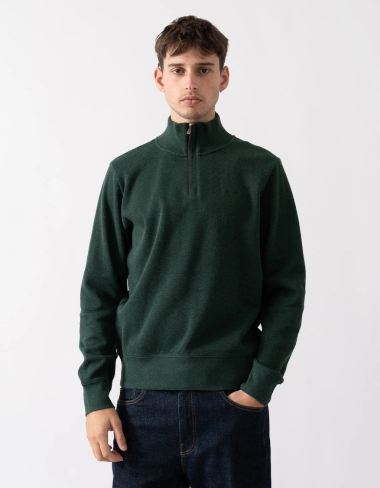 Mens Sacker Rib Half Zip Sweatshirt