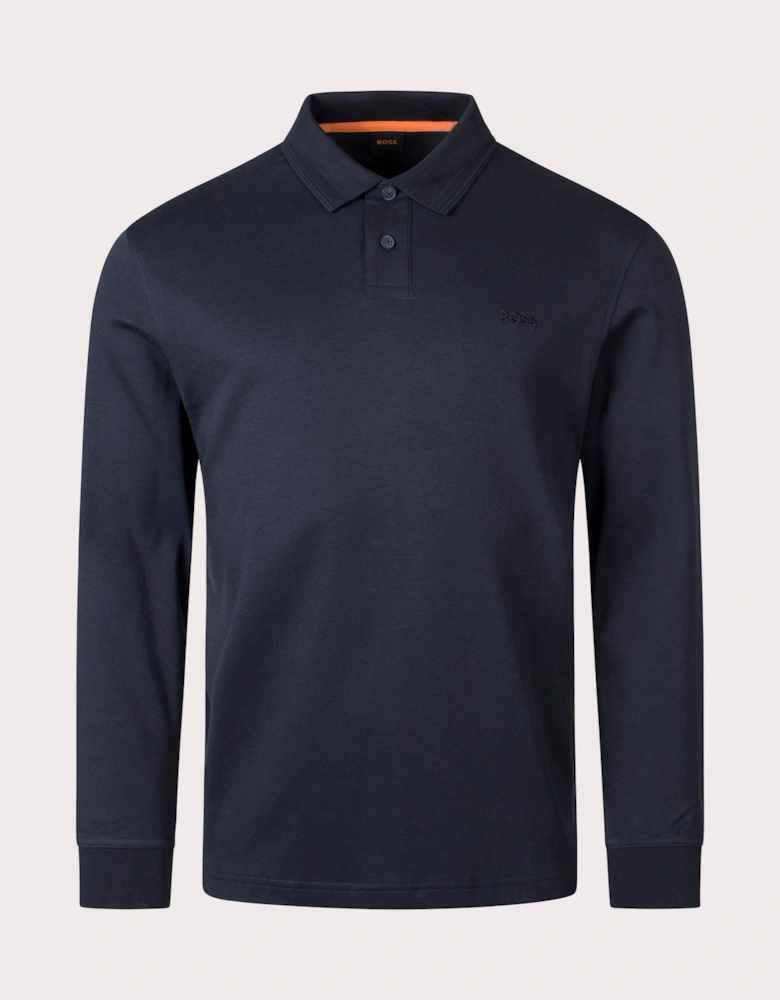 Regular Fit Pe Interlock Long Sleeve Polo Shirt
