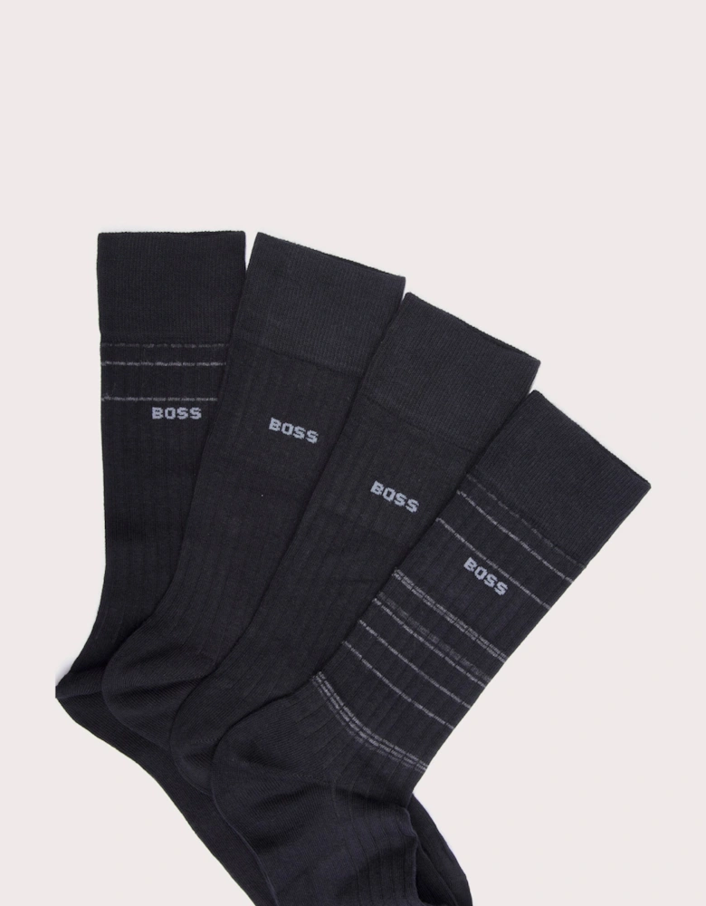 4 Pack RS Rib Socks