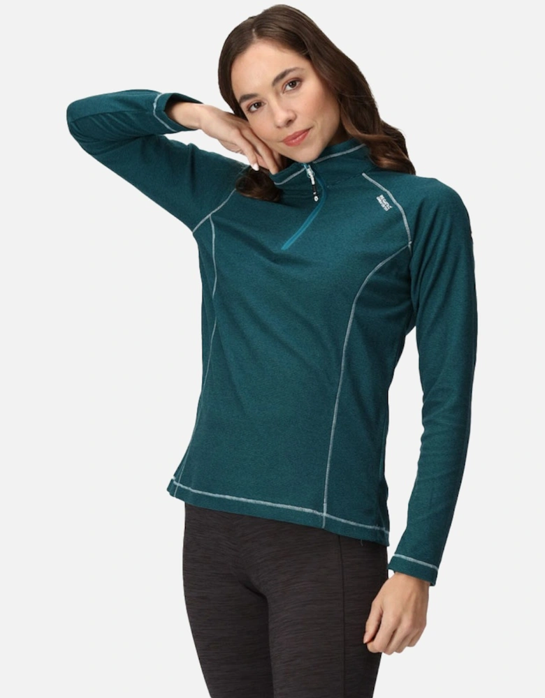 Womens Montes Half Zip Lightweight Microfleece Top