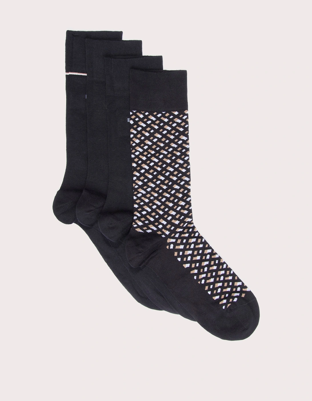 4 Pack RS Monogramed Socks