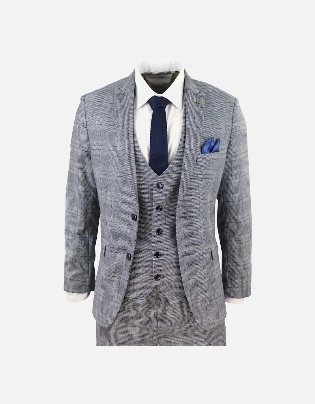 Mens Jerry2 3pc Suit Grey, 4 of 3