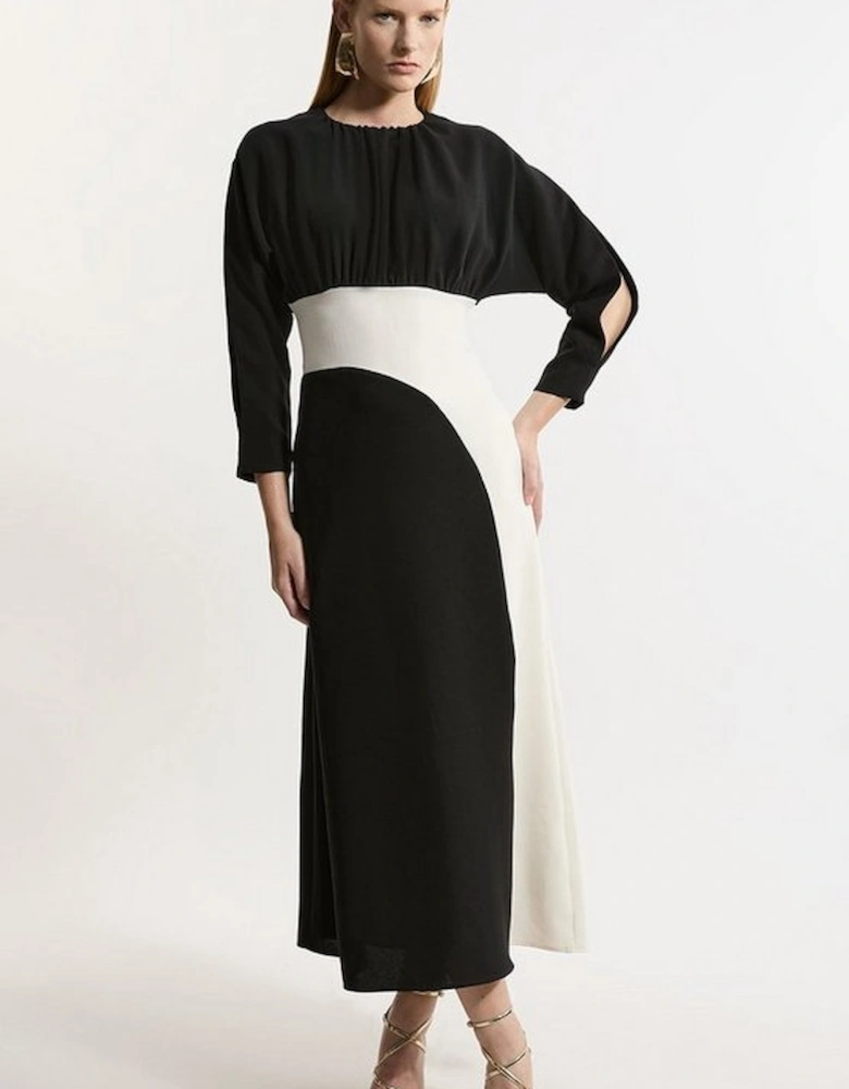 Soft Tailored Long Sleeve Maxi Dress