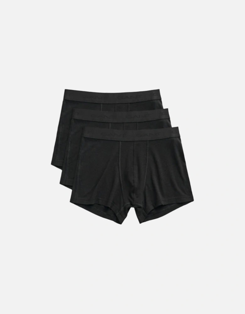 3 Pack Men's Black Bamboo Trunk