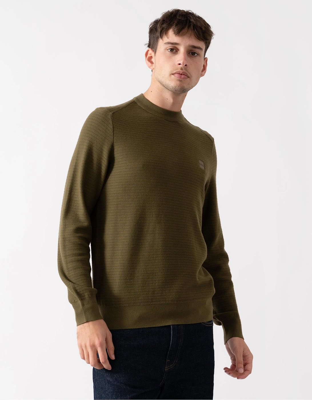 Boss Mens Orange Anion S Crew Neck Jumper - Tan - Size: 42/Regular - Love the Sales