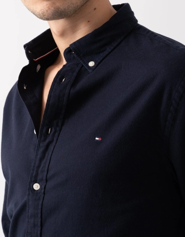 Flex Brushed Solid Mens Long Sleeve Shirt