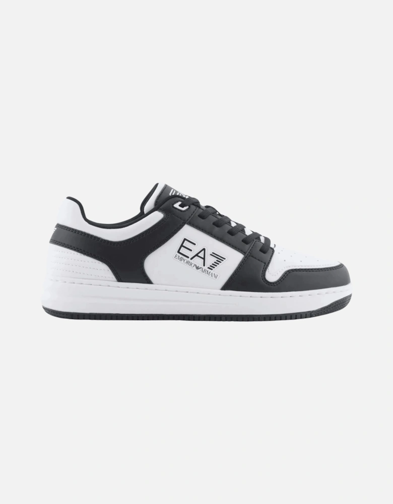 Slasher Black/White Leather Trainer