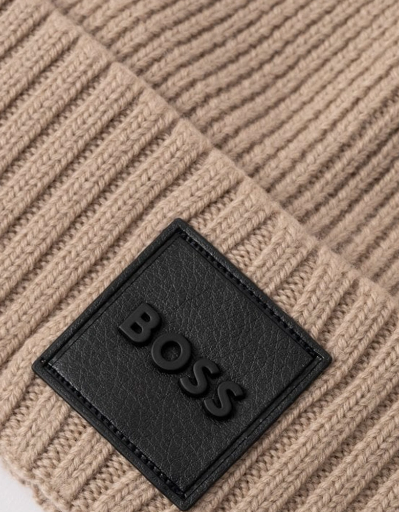 Boss Flavio Beanie Hat Light Beige