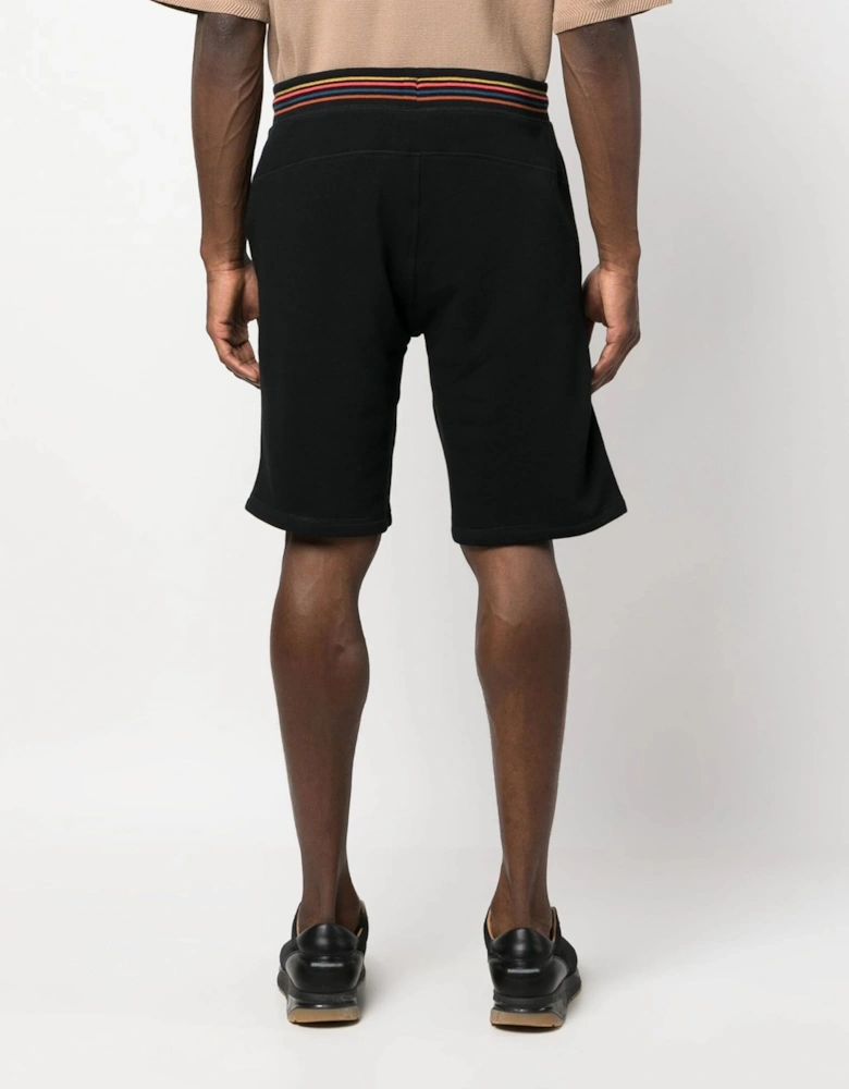 Artist Stripe Cuffed Shorts Black