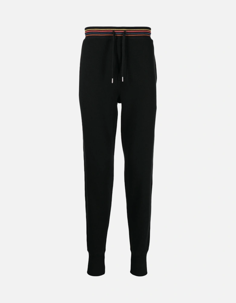 Artist Stripe Cuffed Joggers Black