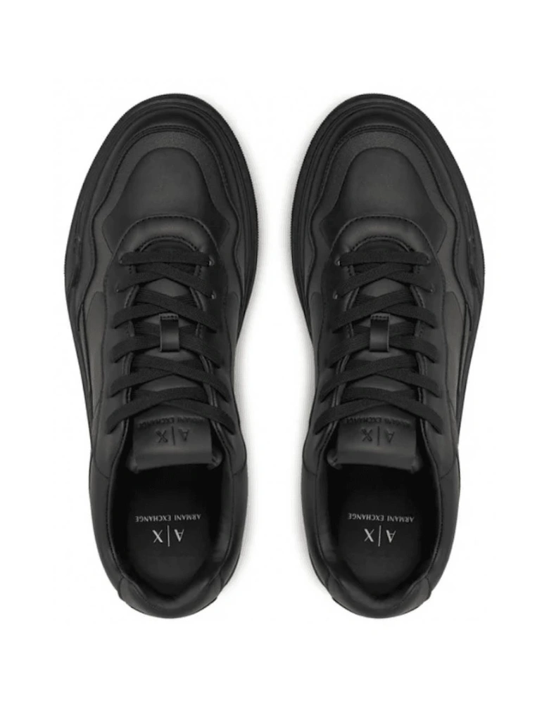 Low Top Leather Black Sneaker Trainer