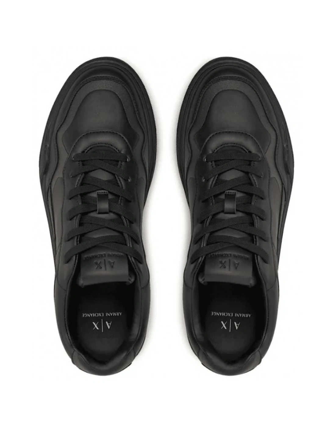 Low Top Leather Black Sneaker Trainer