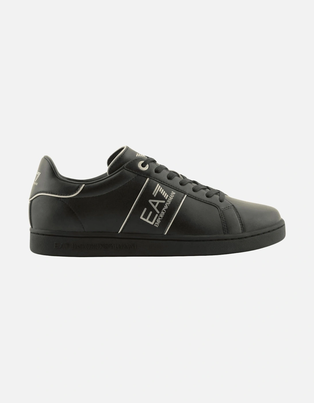 Lace Up Black Leather Trainer, 4 of 3