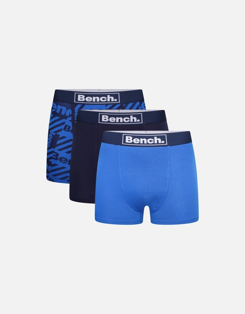 Mens Kleyna 3 Pack Elasticated Boxer Shorts