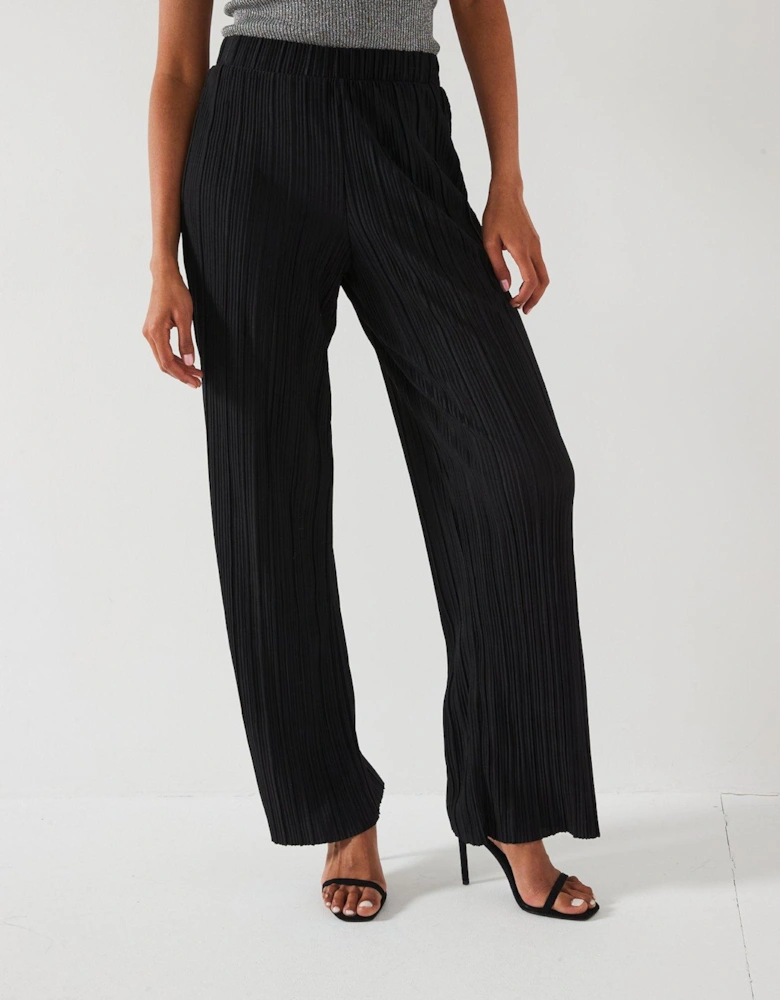 Bravo Pleated Jersey Pants - Black