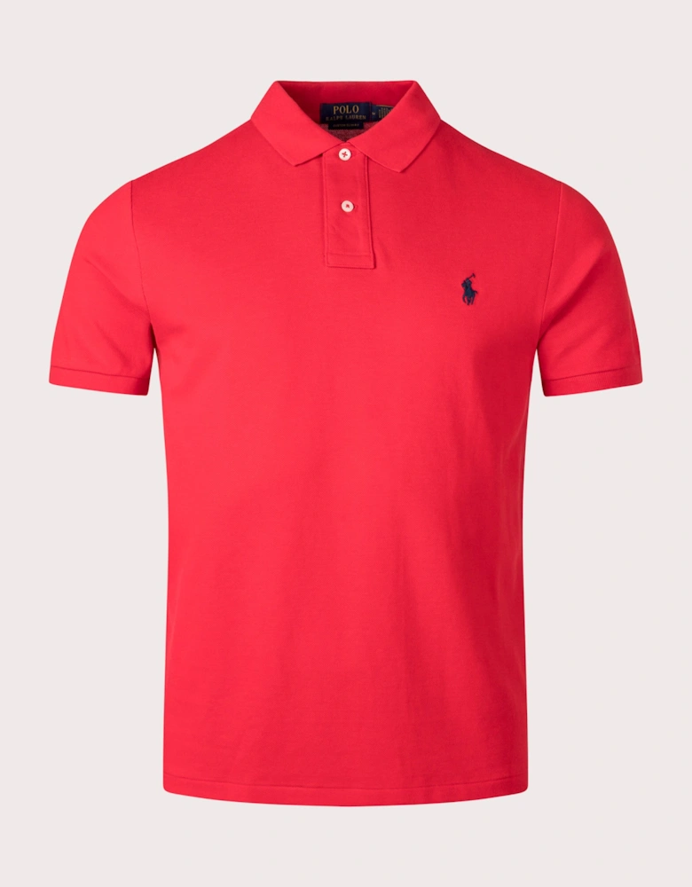 Custom Slim Fit Mesh Polo Shirt