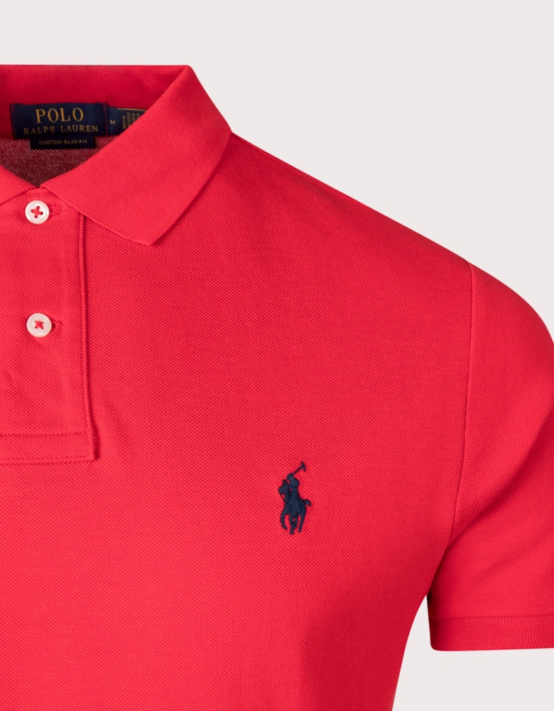 Custom Slim Fit Mesh Polo Shirt