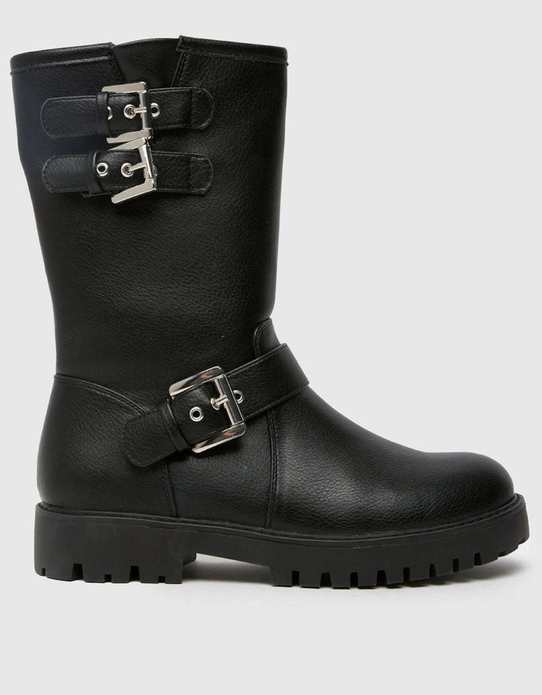 Cassia Biker Boots - Black