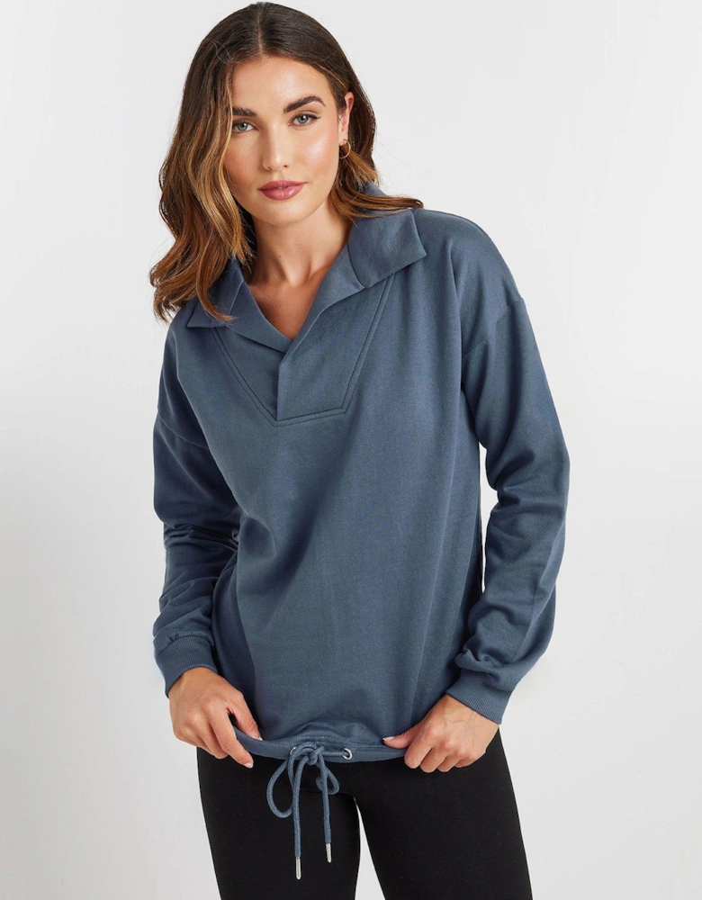 Cross Over Sweatshirt - Blue