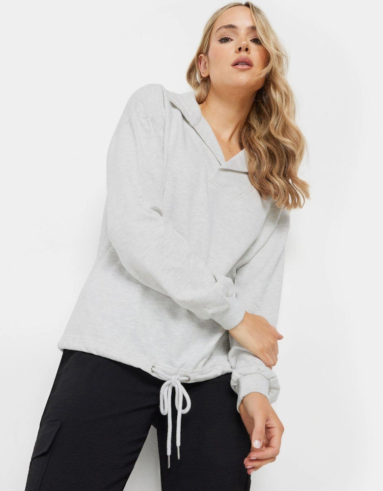 Cross Over Sweatshirt - Grey