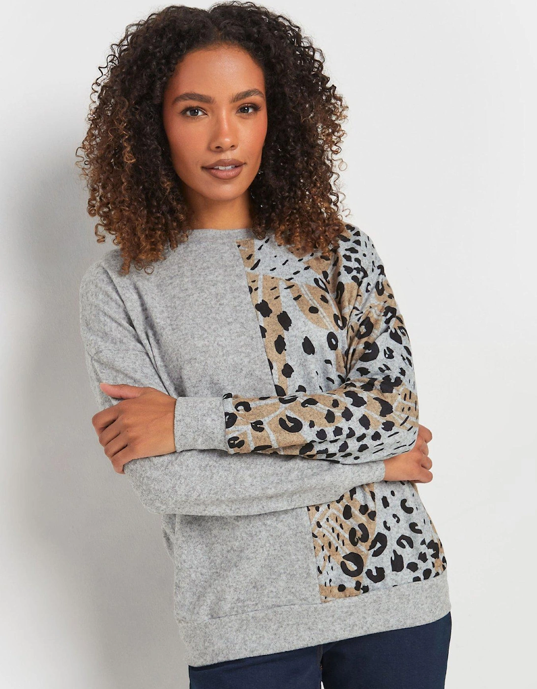 Animal Long Sleeve Top - Grey, 2 of 1