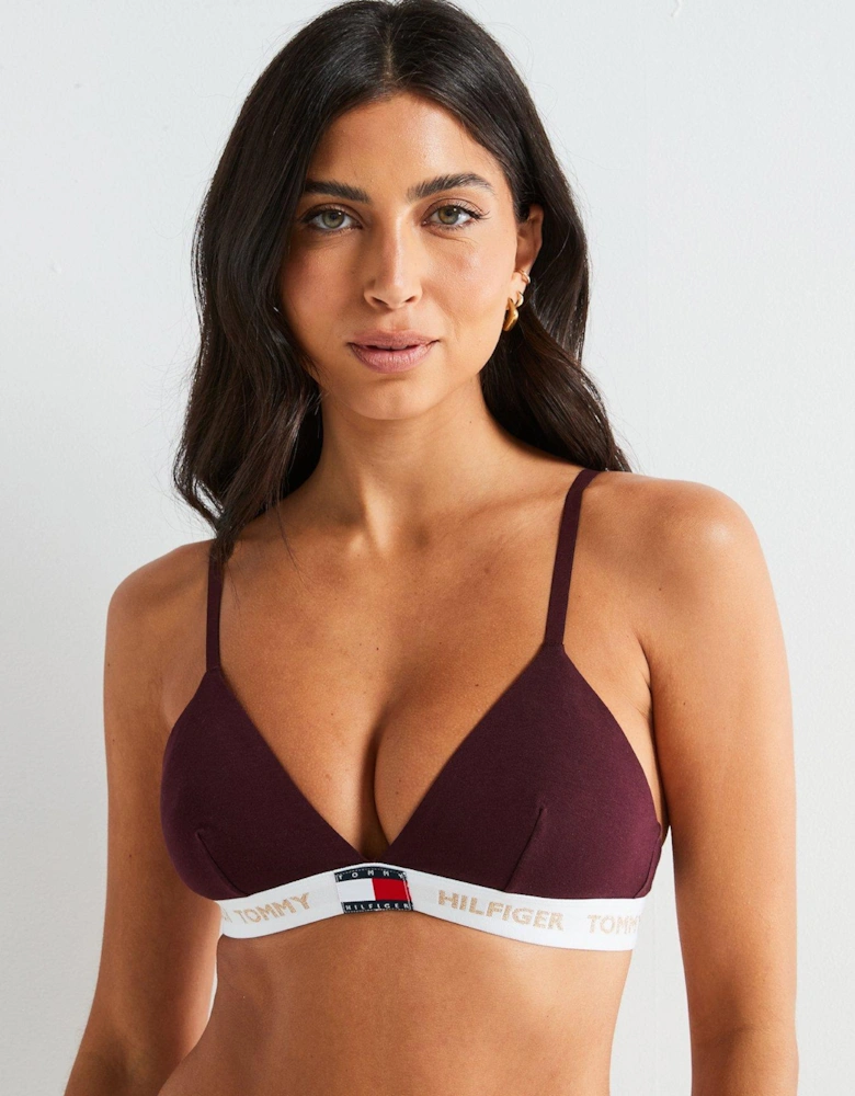 Banded Logo Bra - Red