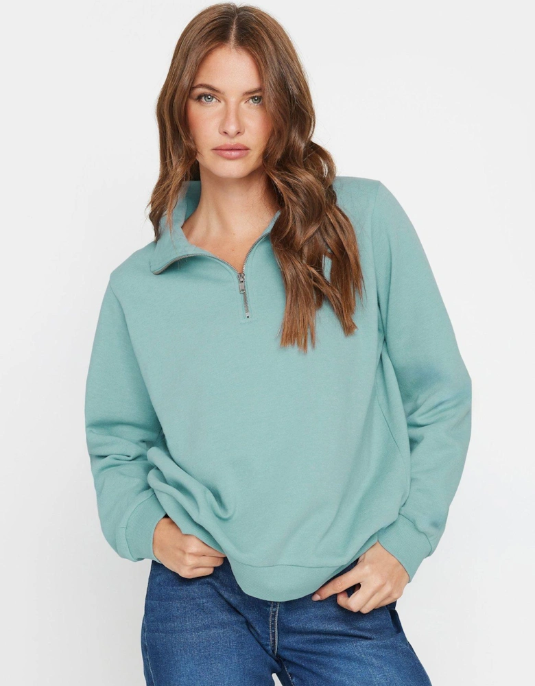 Half Zip Sweatshirt - Blue