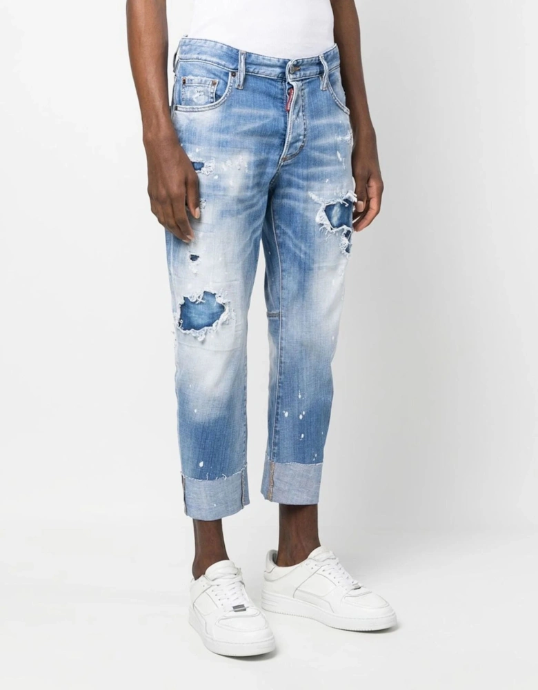 Distressed Ripped Jeans in Light blue