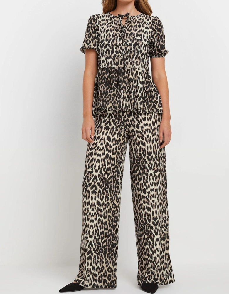 Tall Animal Wide Leg Trouser 34"