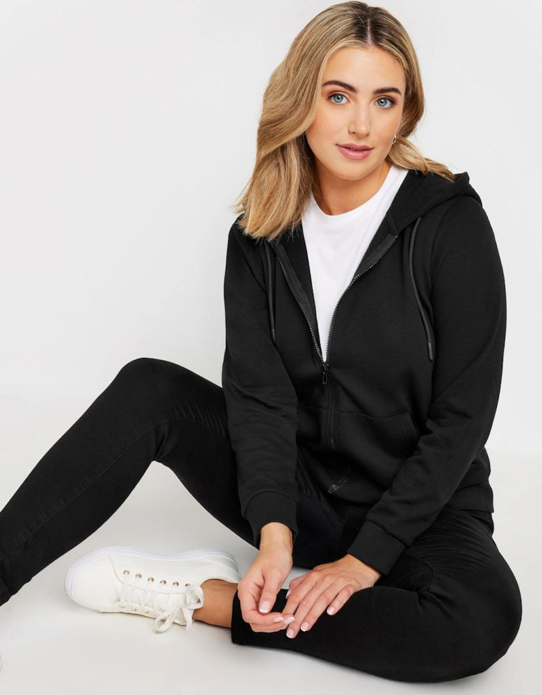 Zip Hooded Sweatshirt - Black