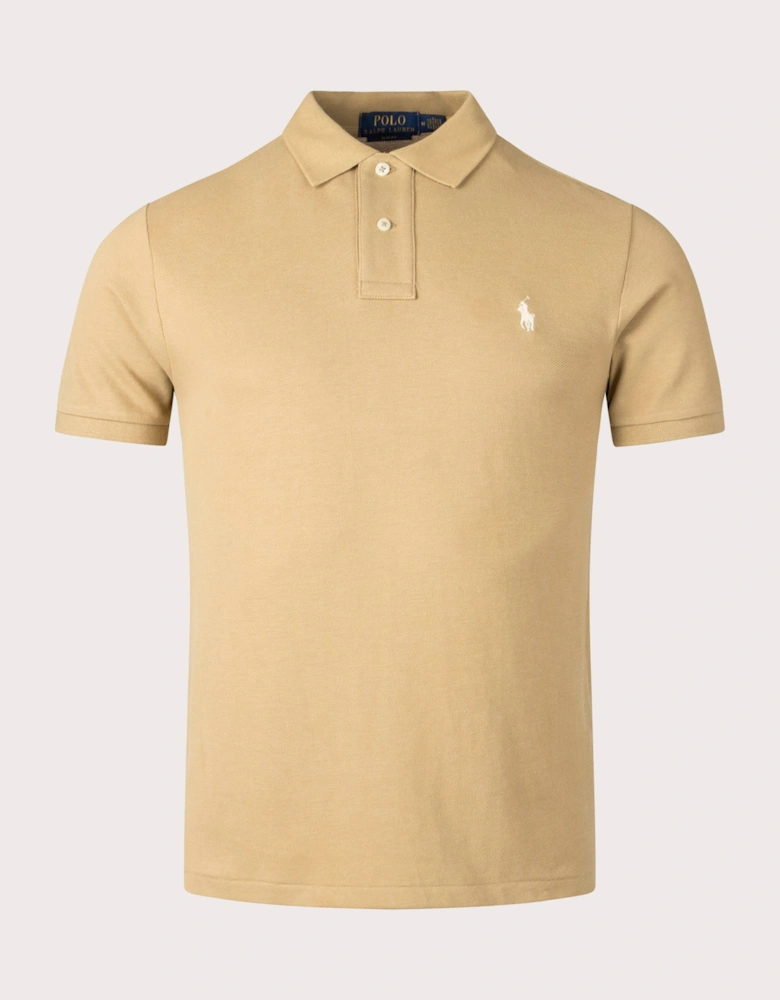 Slim Fit Mesh Polo Shirt