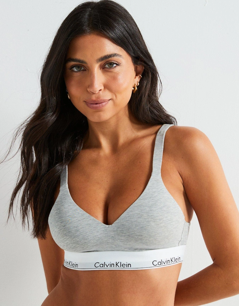 Modern Cotton Lift Bralette - Grey