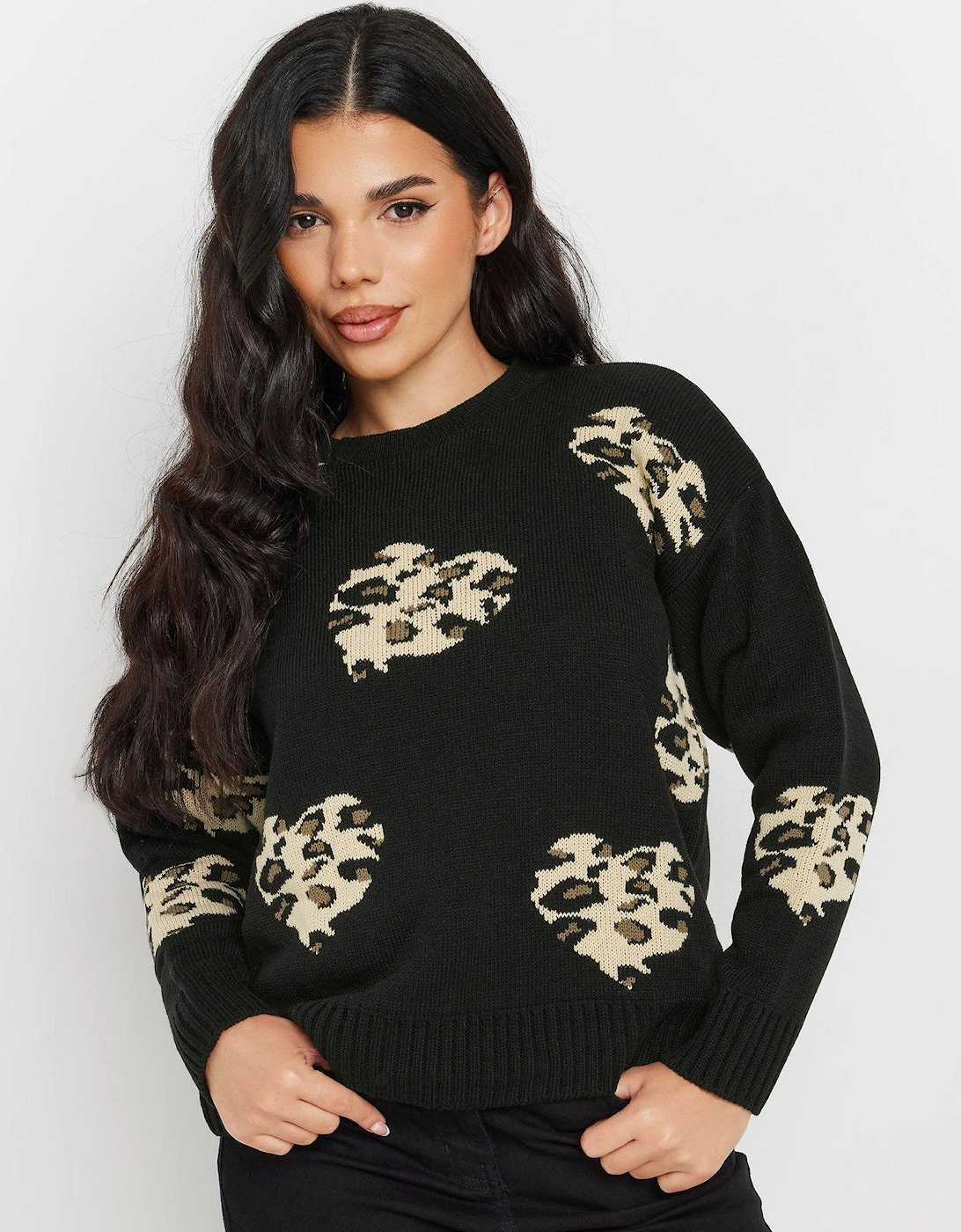 Petite Leopard Heart Jumper, 2 of 1