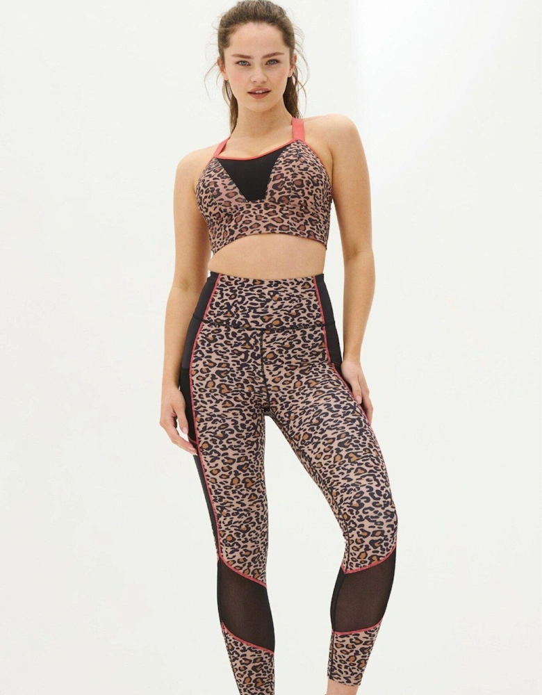 Energy Printed Mesh Panel Legging - Multi