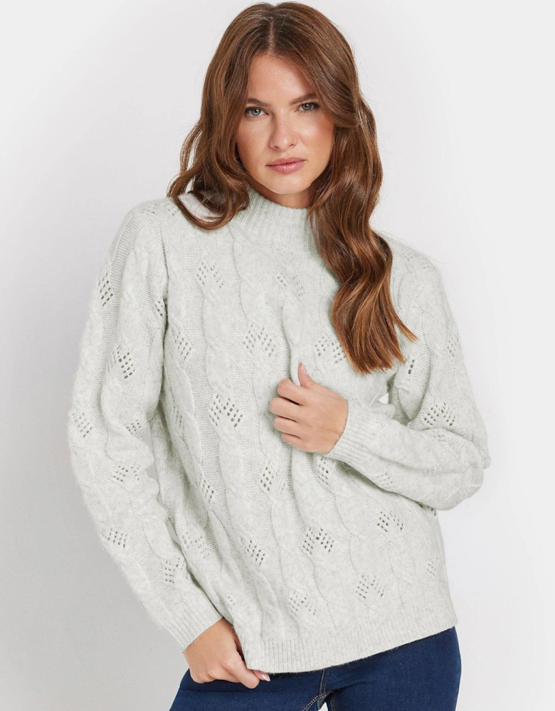 Cable Knit Jumper - Grey