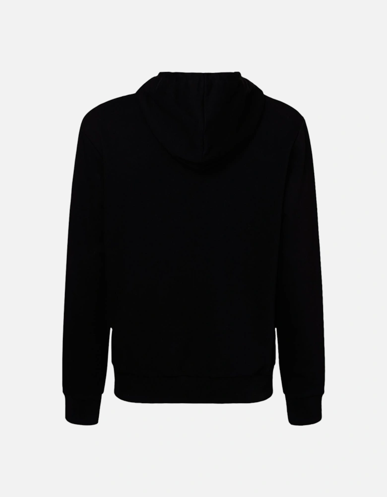 Paris Logo Printed Hoodie in Black
