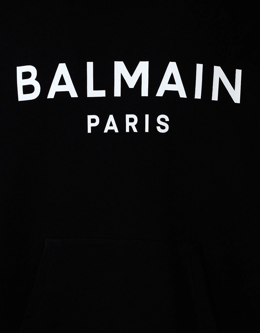 Paris Logo Printed Hoodie in Black