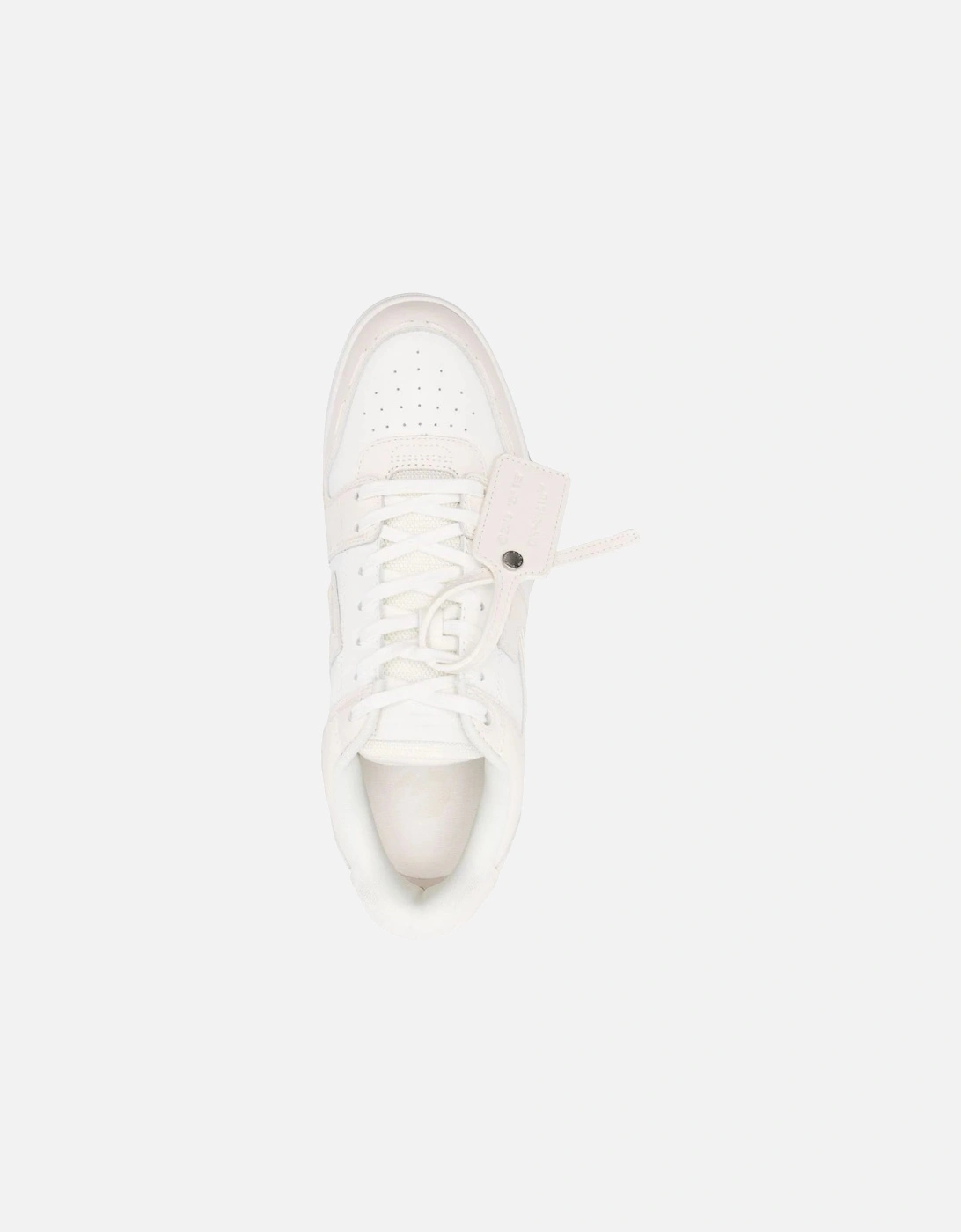 Out of Office Leather Sartorial Stitched Trainers in Coconut White