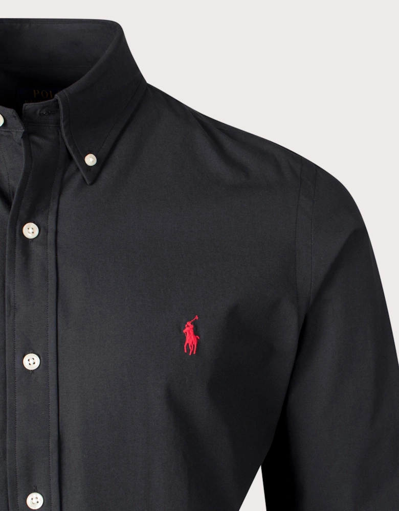 Custom Fit Stretch Poplin Shirt