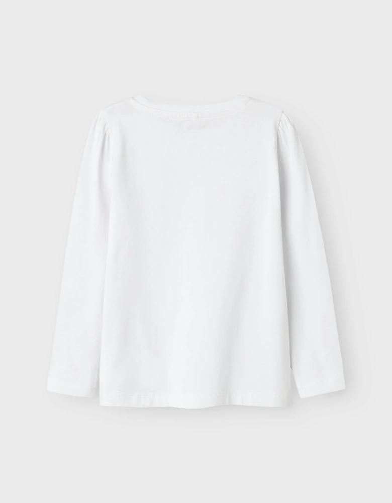 Mini Rosalind Long Sleeve Top Bright White