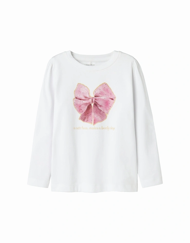 Mini Rosalind Long Sleeve Top Bright White