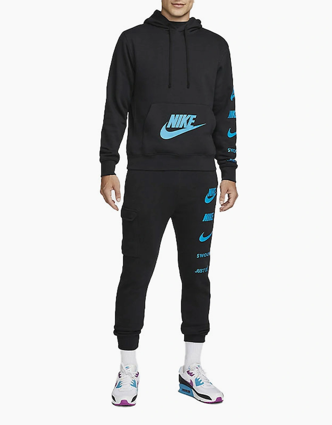 Nike Men's Fj0552 Tracksuit Set Fleece Hoodie Jogger - Size: Regular/36