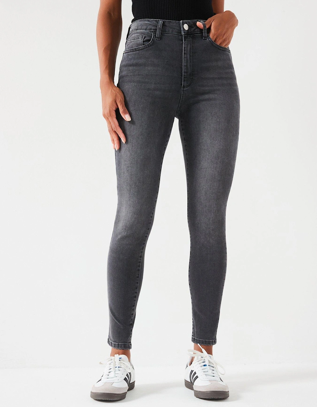 Florence High Rise Skinny Jeans - Charcoal, 2 of 1