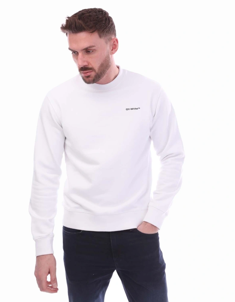 Wave Outline Diagonal Slim Crewneck Sweatshirt
