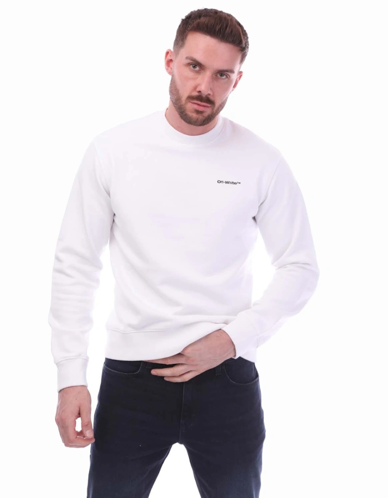 Wave Outline Diagonal Slim Crewneck Sweatshirt