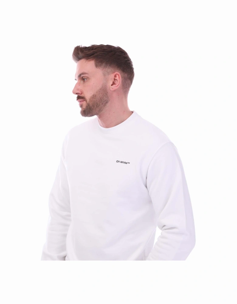 Wave Outline Diagonal Slim Crewneck Sweatshirt