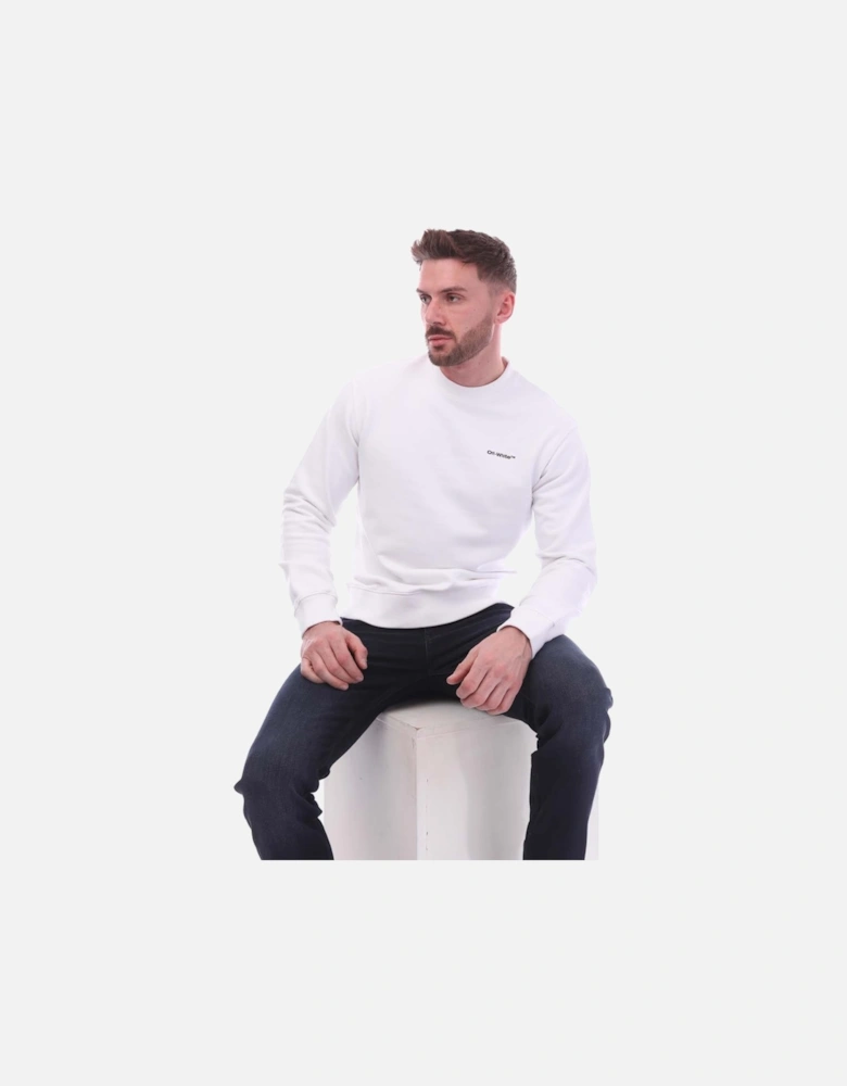 Wave Outline Diagonal Slim Crewneck Sweatshirt